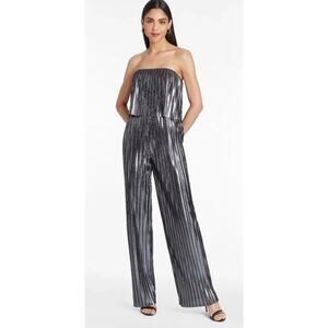 Amanda Uprichard Collina Metallic Strapless Jumpsuit size Small